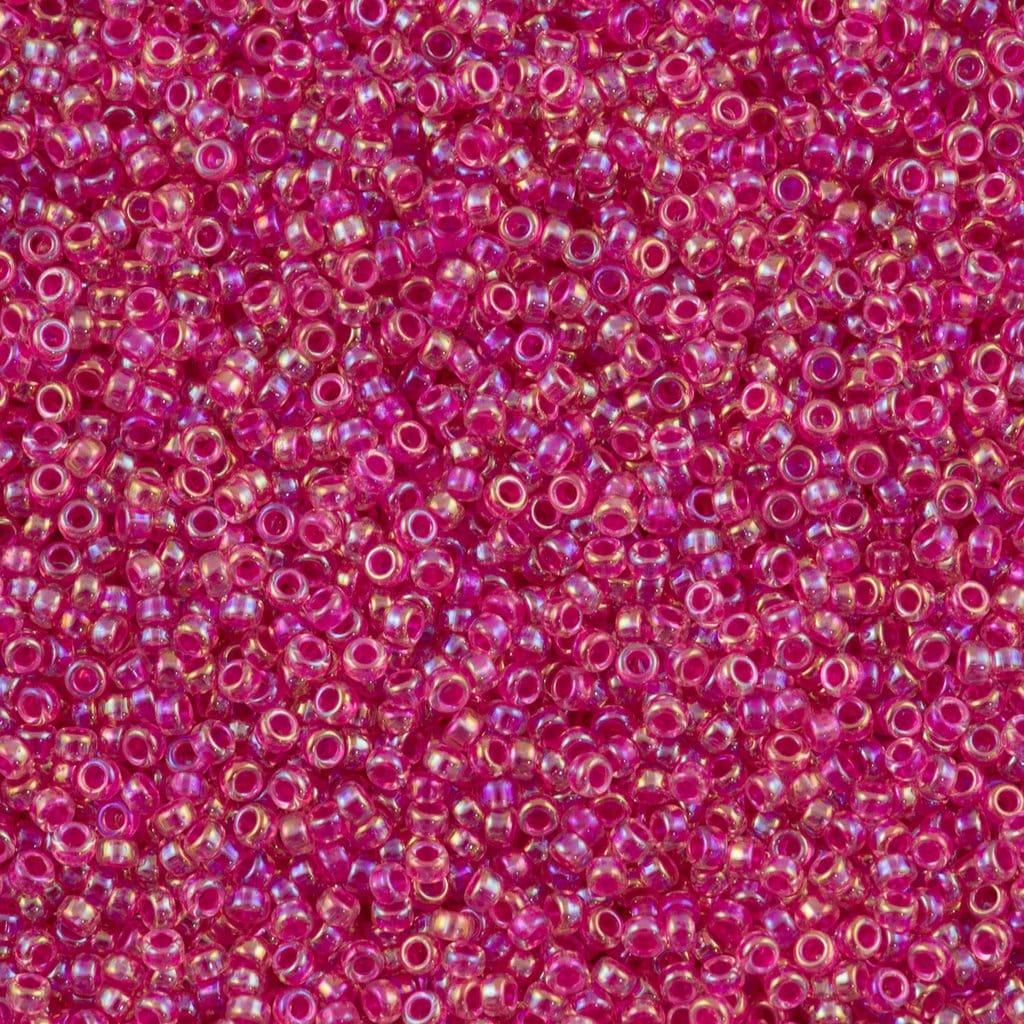 Miyuki Seed Beads 11/0 Hot Pink Lined Crystal AB ,0355-NEW!!!