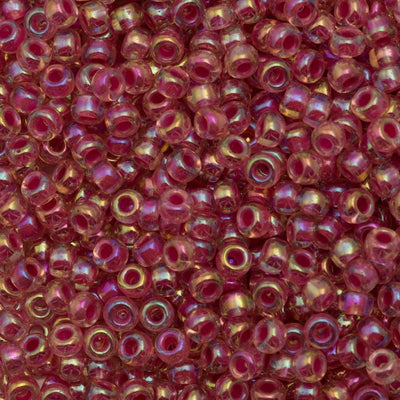 Miyuki Seed Beads 6/0  Hot Pink Lined Crystal AB 0355 £2.25