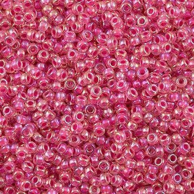 Miyuki Seed Beads 8/0 Hot Pink Lined Crystal AB, 0355 £2.5