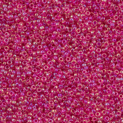 Miyuki Seed Beads 11/0 Hot Pink Lined Crystal AB  ,0355-NEW!!!£1.75