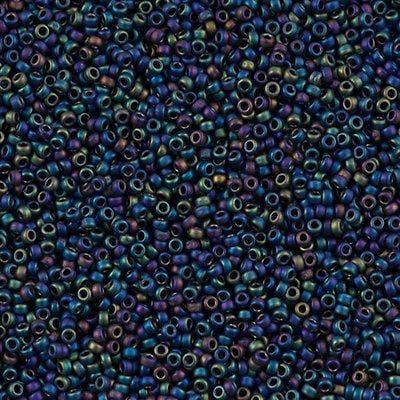 Miyuki Seed Beads 15/0, 0401FR Matted Multi Iris,