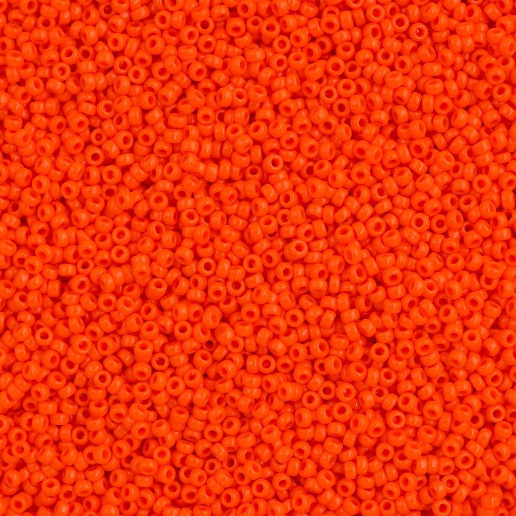 Miyuki Seed Beads 15/0, 0406 - Opaque Orange,10 Gr Pack