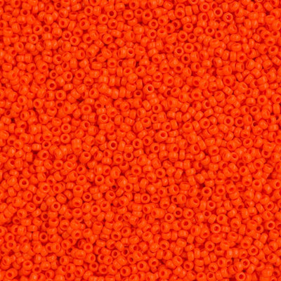 Miyuki Seed Beads 15/0, 0406 - Opaque Orange,10 Gr Pack £2.25