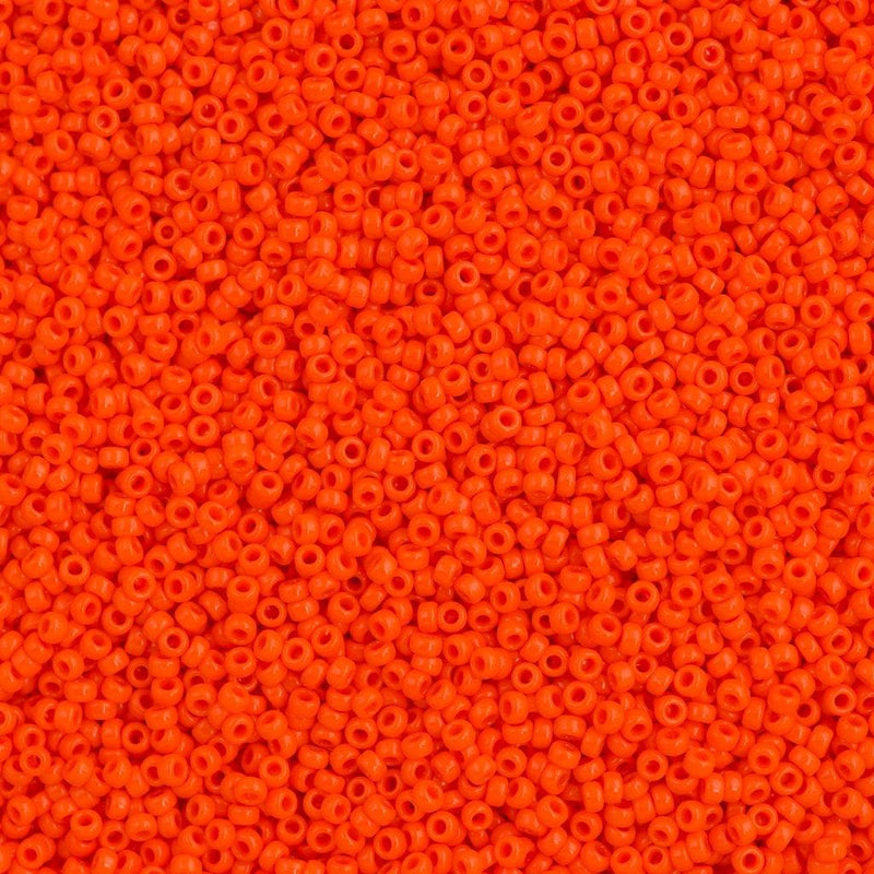 Miyuki Seed Beads 15/0, 0406 - Opaque Orange,10 Gr Pack £2.25