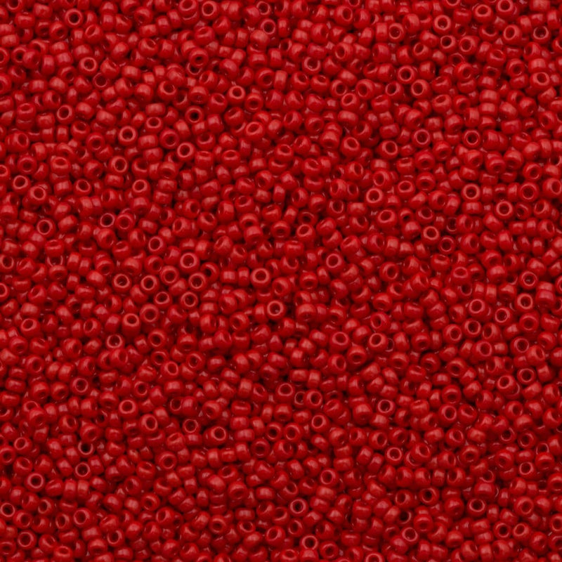 Miyuki Seed Beads 15/0, 0408 - Opaque Dark Red,10 Gr £2.25