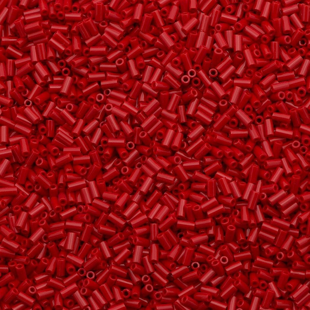 Miyuki Bugles size 3mm 0408 Opaque Dark Red 10 grams