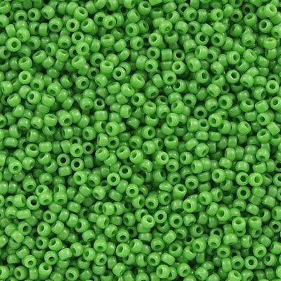 Miyuki Seed Beads 15/0, 0411 Green Opaque, 10Gr
