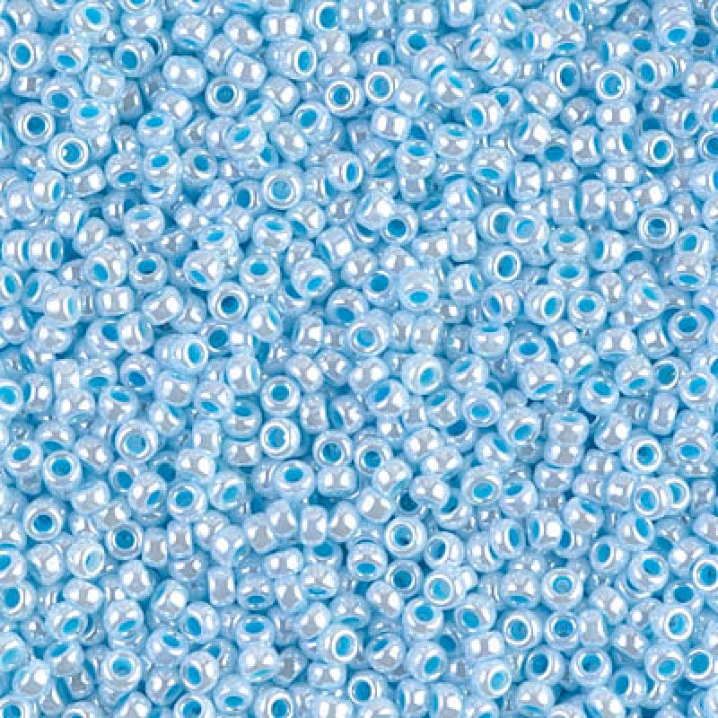Miyuki Seed Beads 11/0 Aqua Lined White Pearl ,0430-NEW!!!