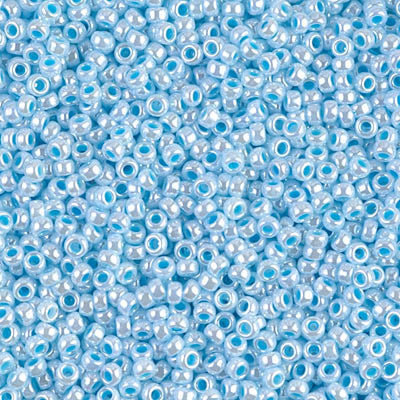 Miyuki Seed Beads 11/0 Aqua Lined White Pearl  ,0430-NEW!!!£1.75