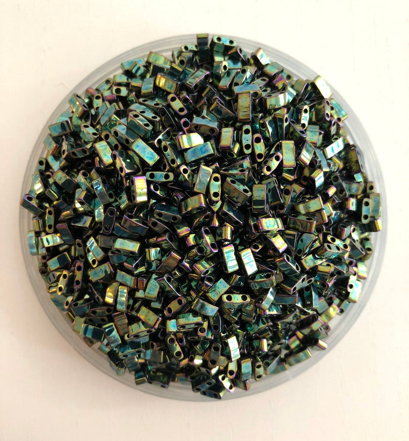 Miyuki Half Tila Beads HTL0468 Metallic Green Iris,