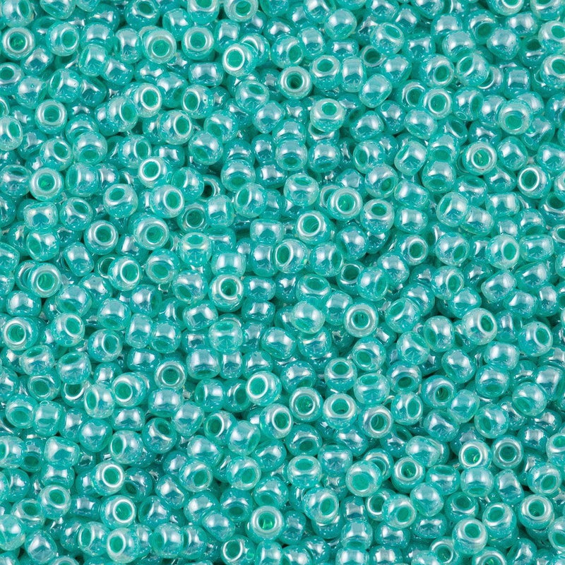 Miyuki Seed Beads 8/0 Aqua Green Ceylon, 0536 £2.5
