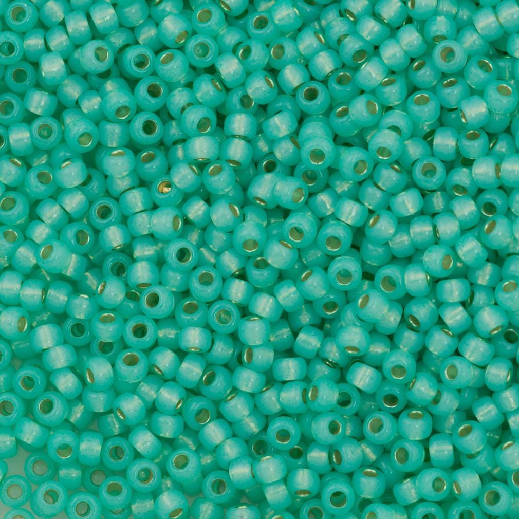 Miyuki Seed Beads 8/0 Dyed Sea Green S/L Alabaster, 0571