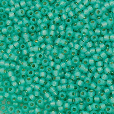 Miyuki Seed Beads 8/0 Dyed Sea Green S/L Alabaster, 0571 £2.5