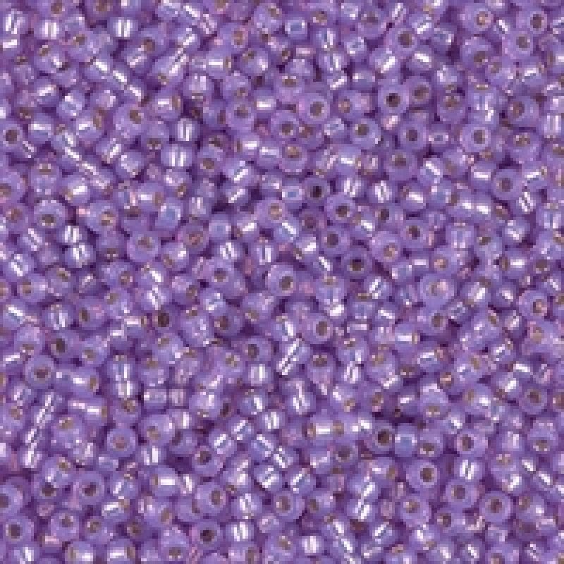 Miyuki Seed Beads 6/0 Dyed Lilac Silver Lined Alabaster 0574
