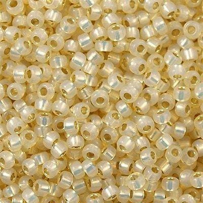 Miyuki Seed Beads 11/0  Dyed Cream Silver Lined Alabaster-0577-NEW!!!£1.75