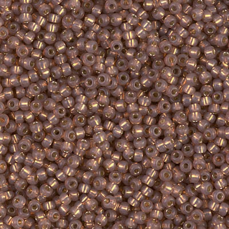 Miyuki Seed Beads 11/0 Dyed Rose Bronze Silver Lined Alabaster,0641