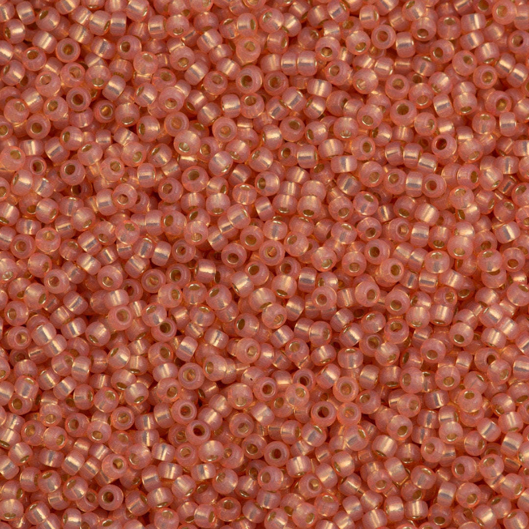 Miyuki Seed Beads 8/0 Dyed Salmon S/L Alabaster, 0642