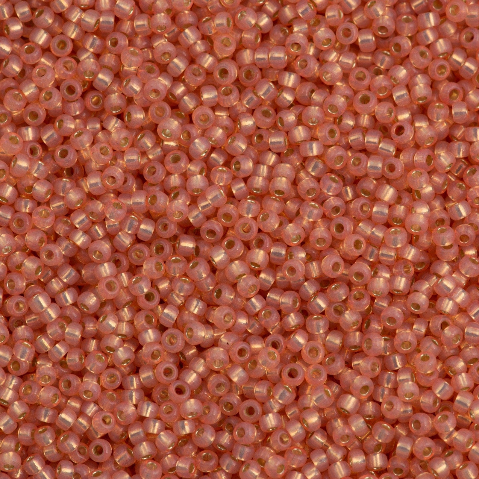 Miyuki Seed Beads 8/0 Dyed Salmon S/L Alabaster, 0642