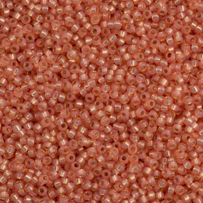 Miyuki Seed Beads 8/0 Dyed Salmon S/L Alabaster, 0642 £2.5
