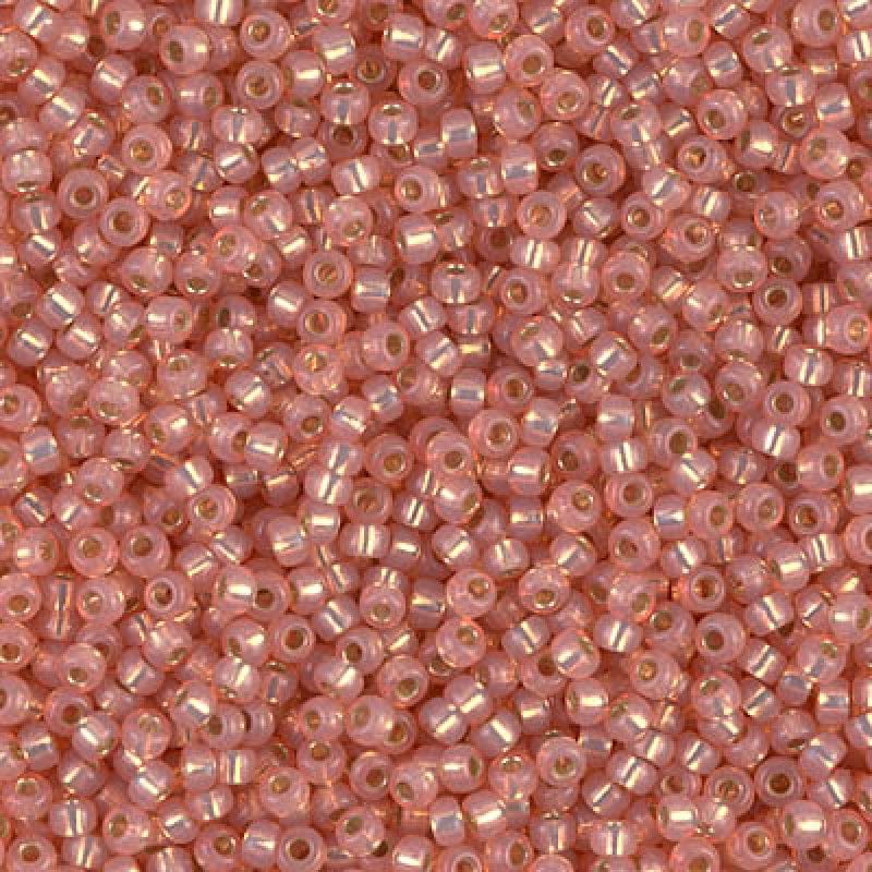 Miyuki Seed Beads 11/0 Dyed Salmon Silver Lined Alabaster,0642