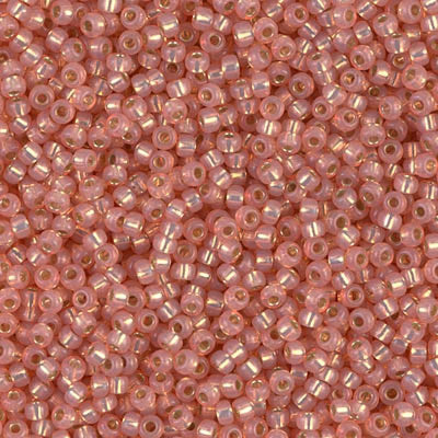 Miyuki Seed Beads 11/0  Dyed Salmon Silver Lined Alabaster,0642£2.25