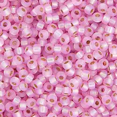 Miyuki Seed Beads 6/0  Dyed Lt Pink Silver Lined Alabaster 0643 £2.25