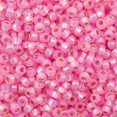 Miyuki Seed Beads 11/0 Dyed Pink Silver Lined Alabaster,0643