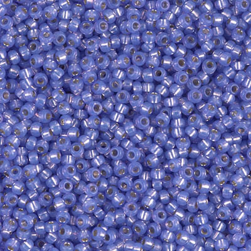 Miyuki Seed Beads 11/0 Dyed Violet Silver Lined Alabaster,0649