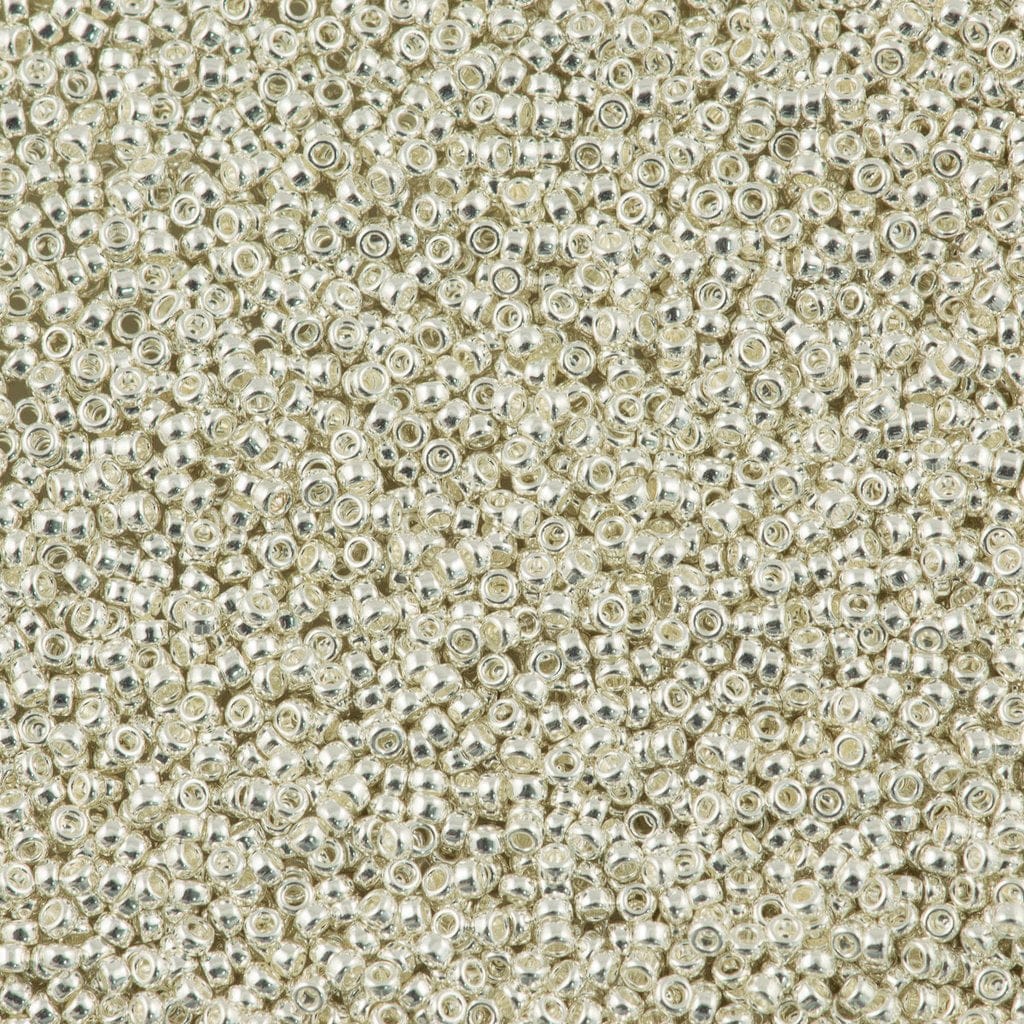 Miyuki Seed Beads 15/0,0961 - Bright Sterling Plated, 2 Gr