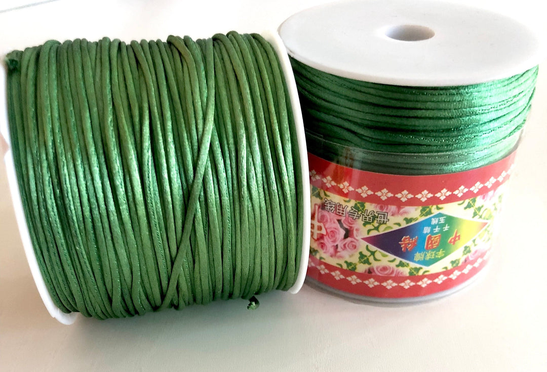 Rattail Cord, Kumihimo Cord, Satin Silk Cord, Satin Nylon Cord, Macrame Knotting DIY, Beading String, Thread Cording, 1.5mm