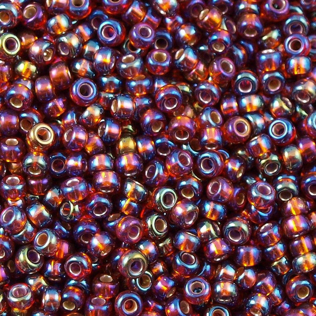 Miyuki Seed Beads 6/0 Silver Lined Dark Topaz AB 1005