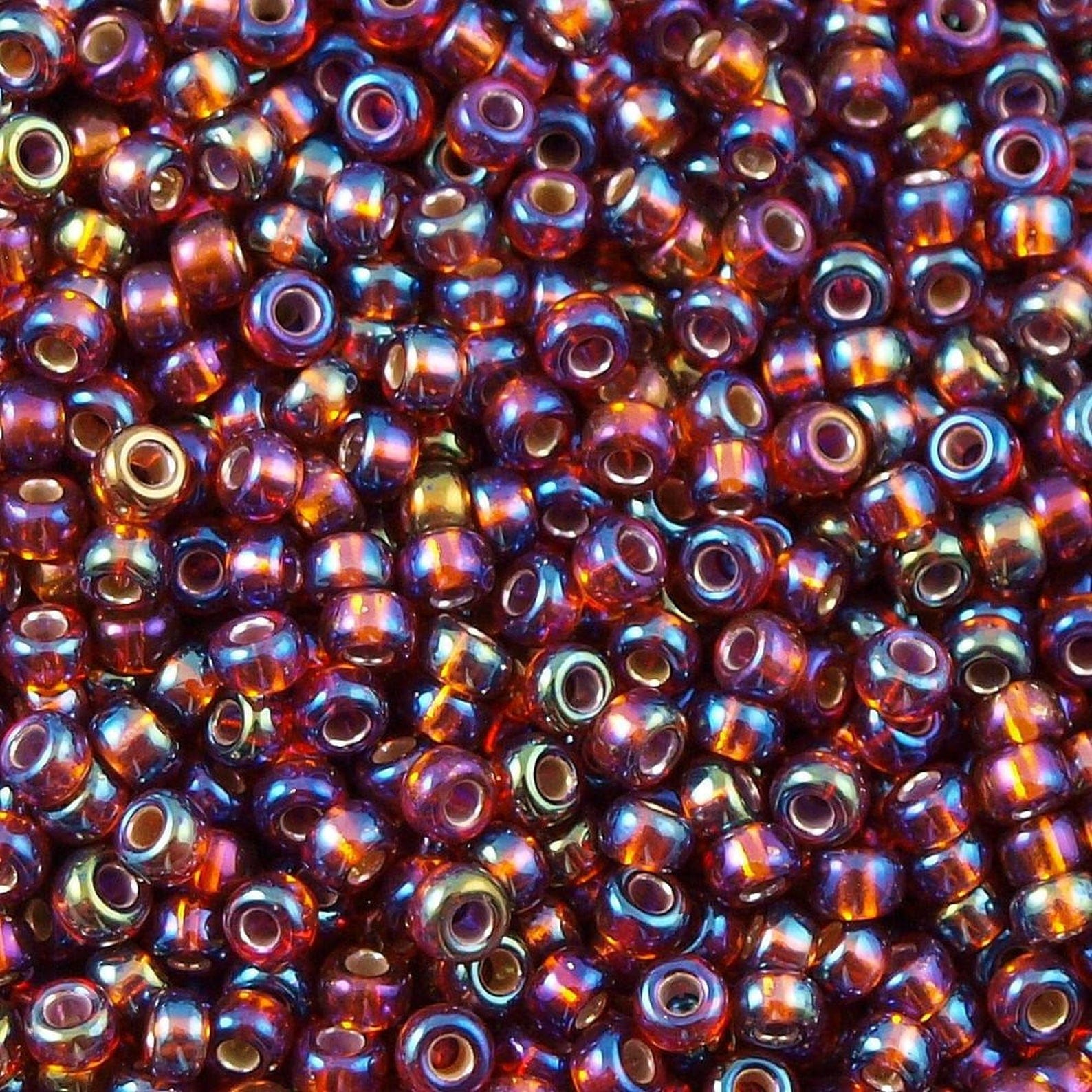 Miyuki Seed Beads 6/0 Silver Lined Dark Topaz AB 1005
