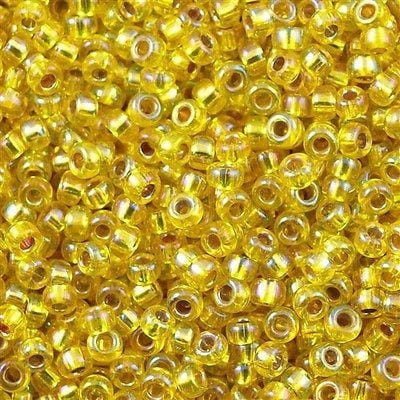 Miyuki Seed Beads 8/0 Silver Lined Yellow AB, 1006