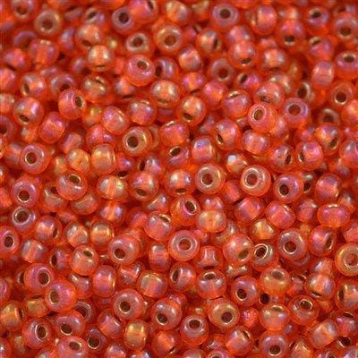 Miyuki Seed Beads 8/0 Silver Lined Orange AB, 1008
