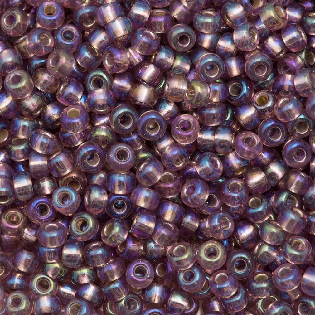 Miyuki Seed Beads 6/0 Silver Lined Smoky Amethyst AB 1012