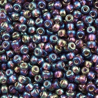 Miyuki Seed Beads 8/0 Silver Lined Dark Smoky Amethyst AB, 1013 £2.5