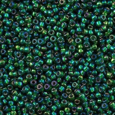 Miyuki Seed Beads 8/0 Silver Lined Green AB, 1016 £2.5