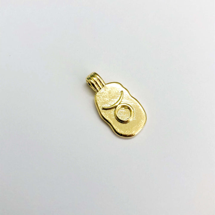 24Kt Gold Plated Brass Zodiac Horoscope Sign, Constellation Medallion Pendant, Celestial Astrology Charm for Necklace Jewelry Making