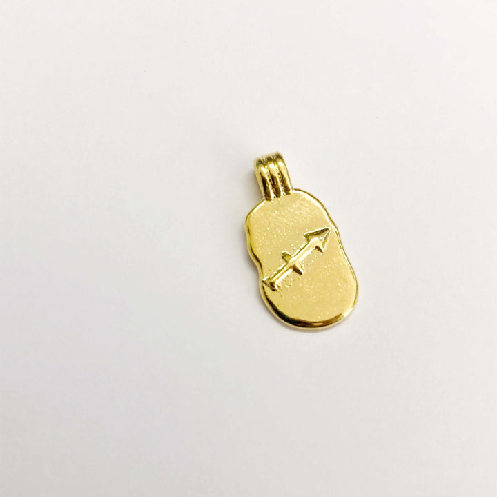 24Kt Gold Plated Brass Zodiac Horoscope Sign, Constellation Medallion Pendant, Celestial Astrology Charm for Necklace Jewelry Making
