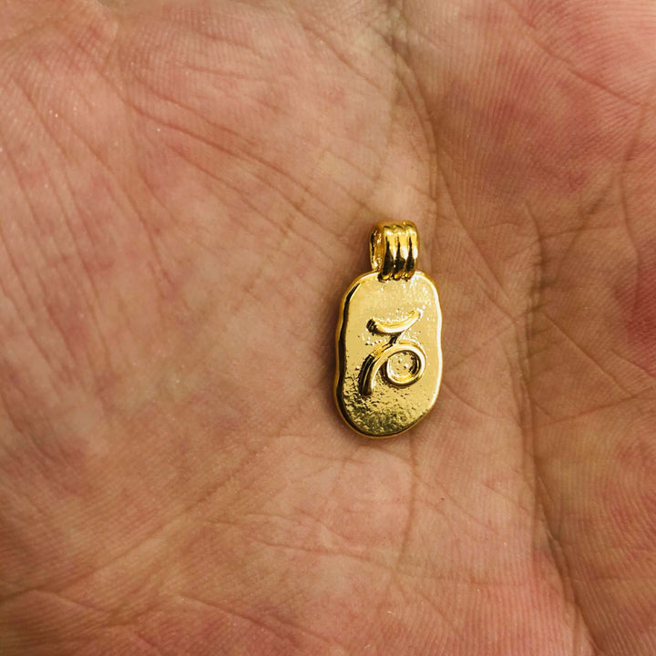 24Kt Gold Plated Brass Zodiac Horoscope Sign, Constellation Medallion Pendant, Celestial Astrology Charm for Necklace Jewelry Making