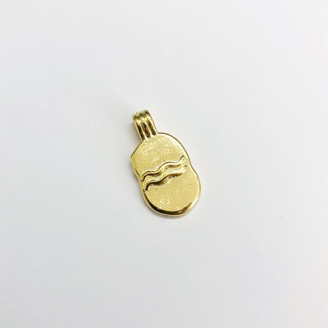 24Kt Gold Plated Brass Zodiac Horoscope Sign, Constellation Medallion Pendant, Celestial Astrology Charm for Necklace Jewelry Making