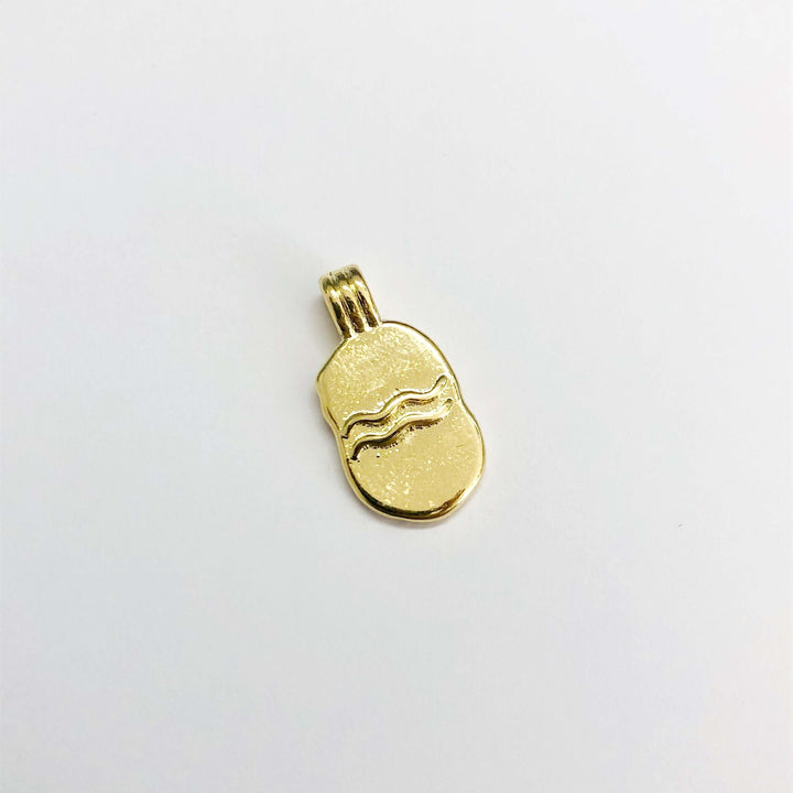 24Kt Gold Plated Brass Zodiac Horoscope Sign, Constellation Medallion Pendant, Celestial Astrology Charm for Necklace Jewelry Making