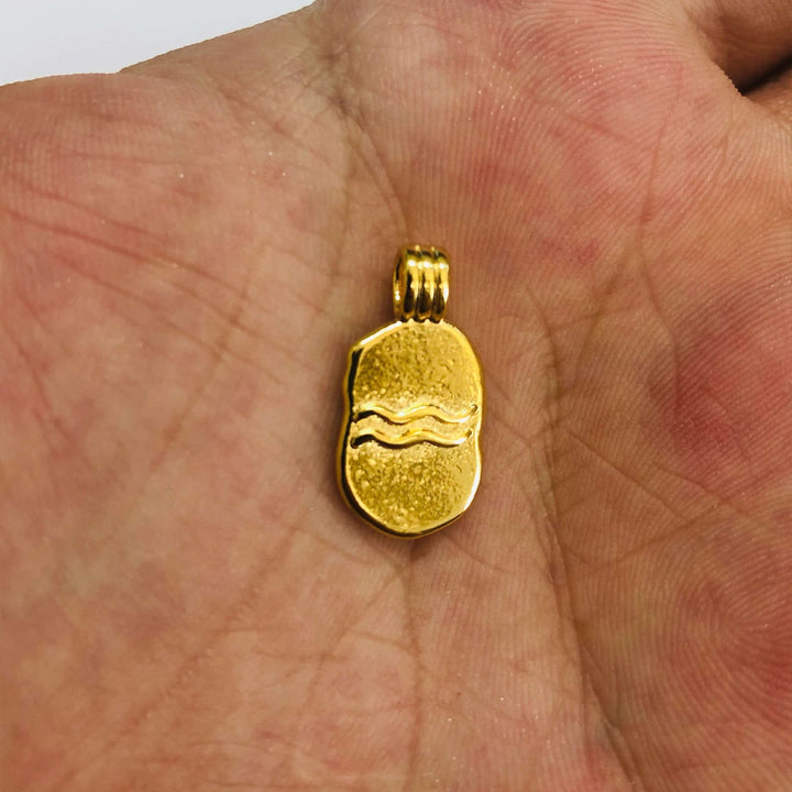 24Kt Gold Plated Brass Zodiac Horoscope Sign, Constellation Medallion Pendant, Celestial Astrology Charm for Necklace Jewelry Making