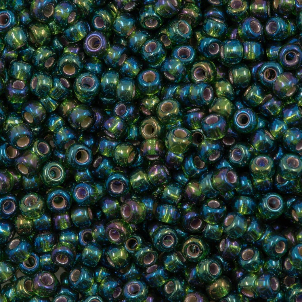 Miyuki Seed Beads 6/0 Silver Lined Olive AB 1026