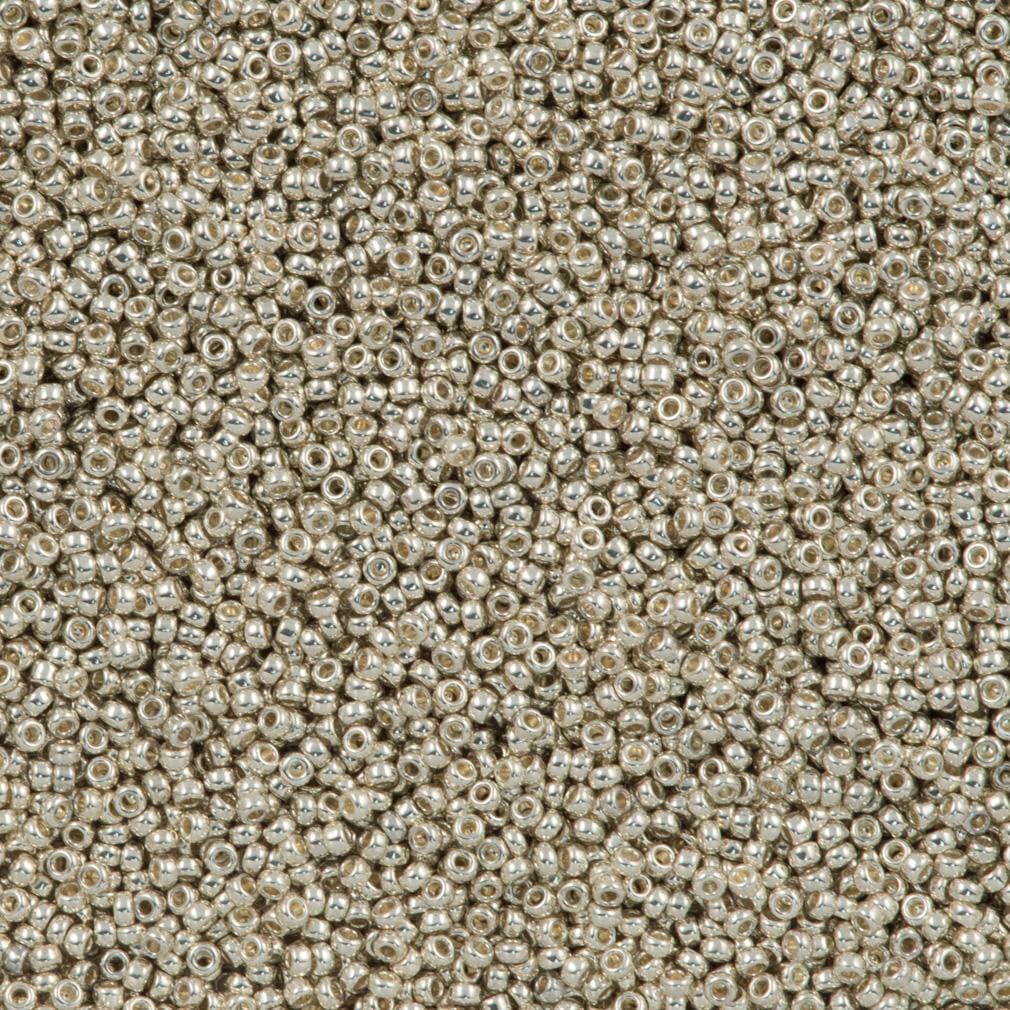 Miyuki Seed Beads 15 0 1051 0181 Galvanized Silver Peppy Beads