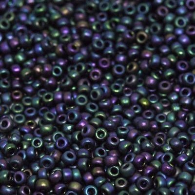 Miyuki Seed Beads 11/0  Matted Metallic Aubergine Iris 2073 -NEW!!!£5