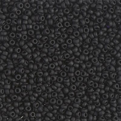 Miyuki Seed Beads 11/0 Black Matted, 0401F