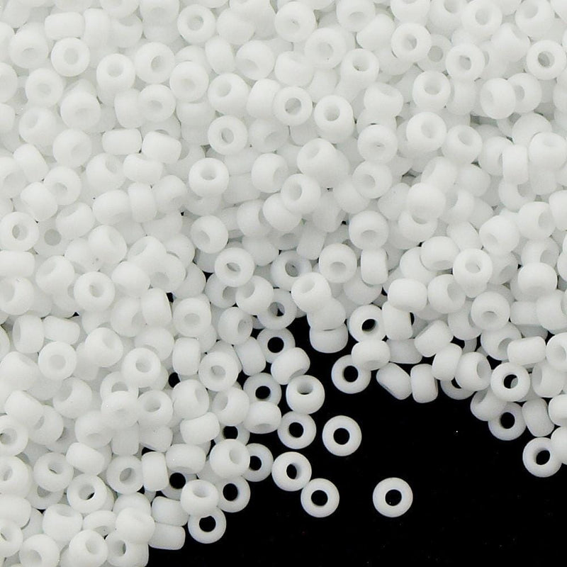 Miyuki Seed Beads 6/0  Matted White Opaque, 0402F £2.25