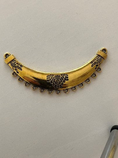 Antique Gold Pendant, 9 cm ,13 holes