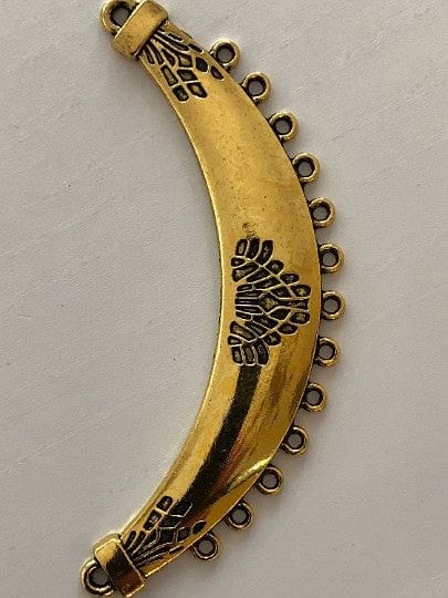 Antique Gold Pendant, 9 cm ,13 holes